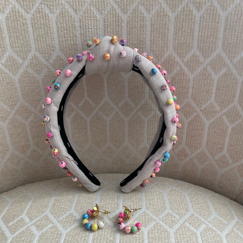 Lele Sadoughi headband and set